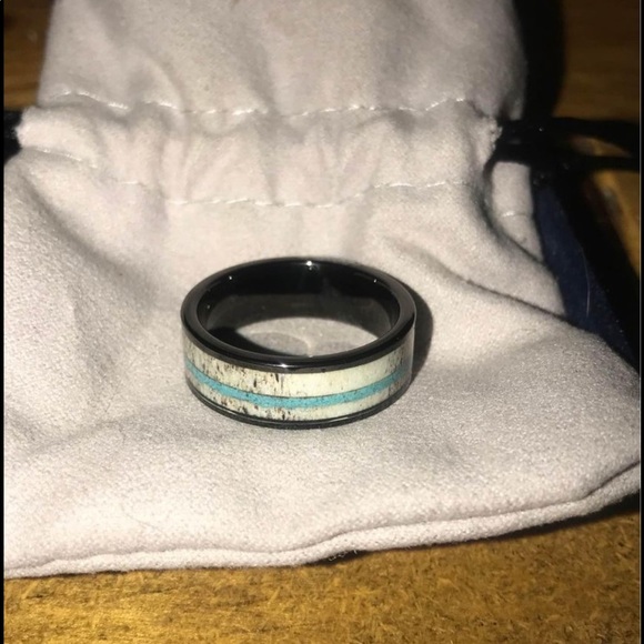Size 12 Men’s wedding ring from antler rings - Picture 2 of 4